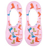 No - Show Liner Socks - Assorted Cowboy Boots - Pink - Blush & Cactus