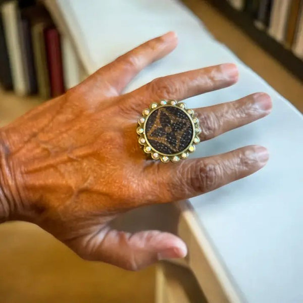 Round Rhinestone Ring - Blush & Cactus