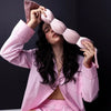 Nodpod Silk Weighted Sleep Mask - Petal - Eye Mask - Blush & Cactus