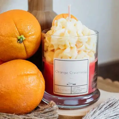 Orange Creamsicle Dessert Candle