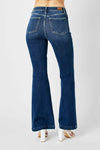 SALE Judy Blue HW Angled Side Seam Detail Flare - Blush & Cactus