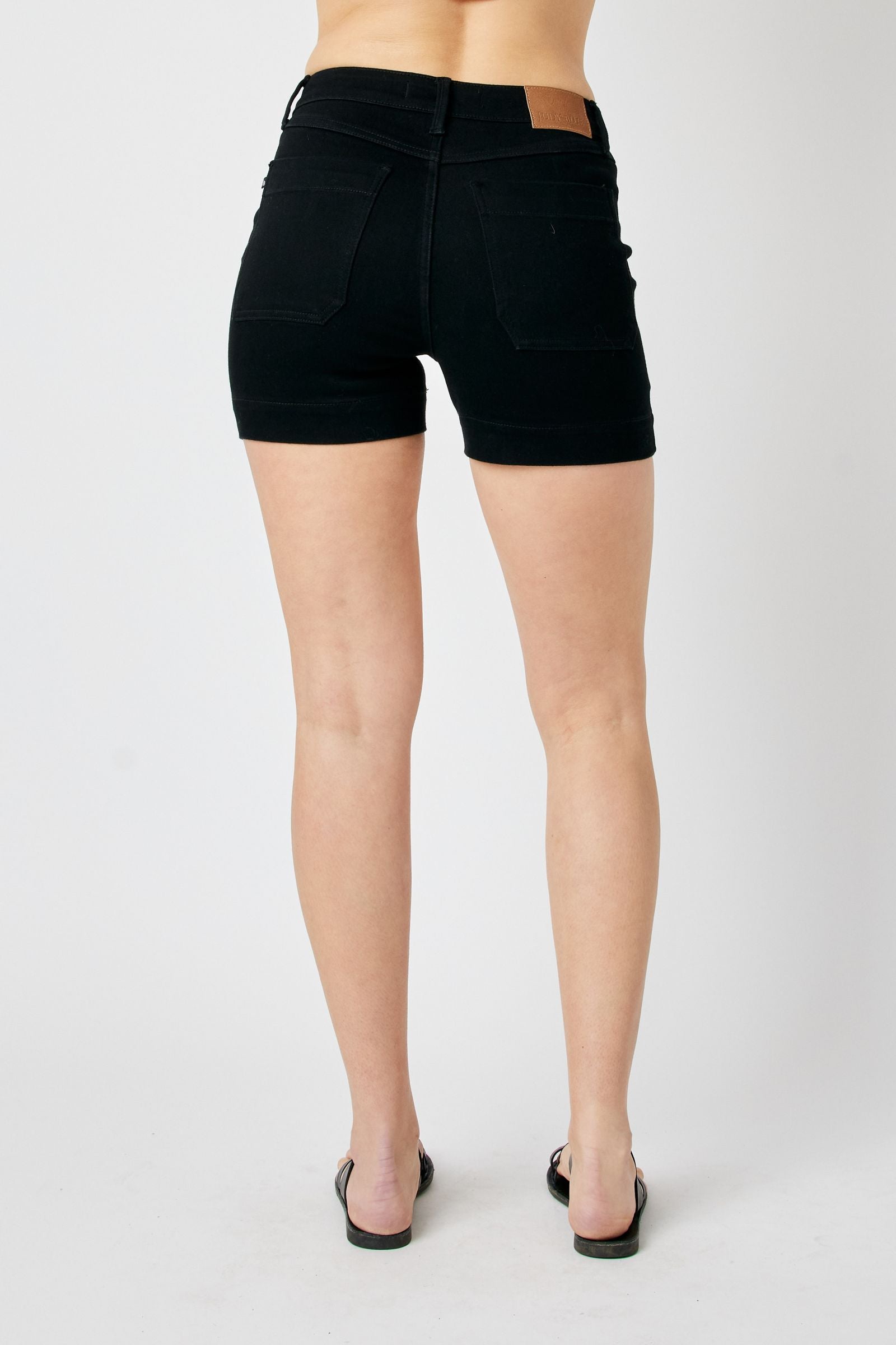 Judy Blue HW Button Fly Trouser Shorts