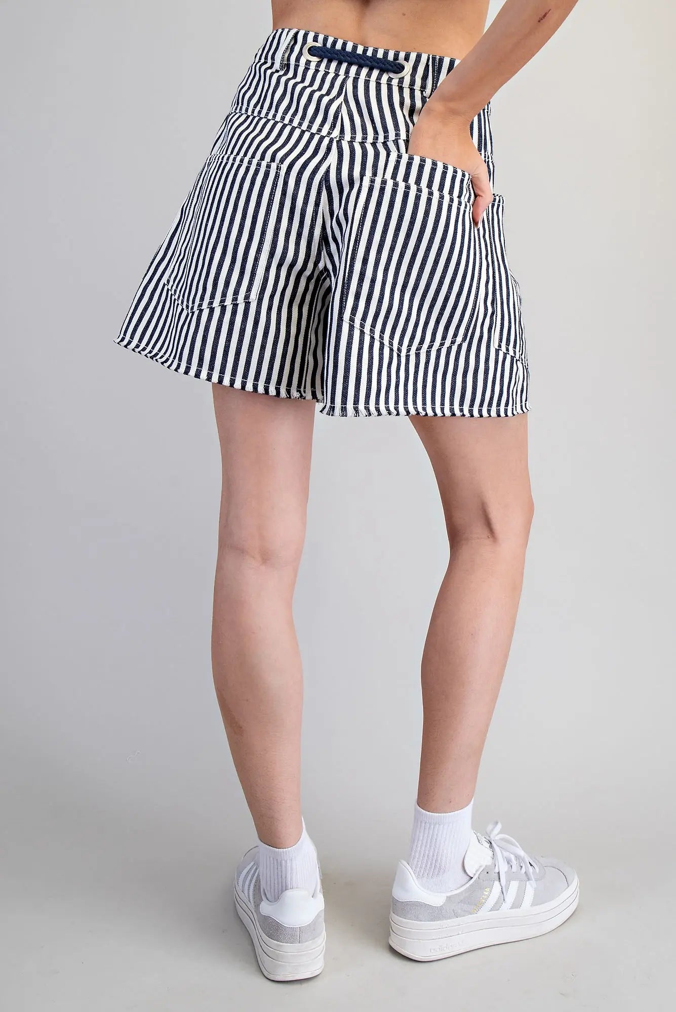 Easy Going Navy Stripe Short - Blush & Cactus