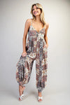 Wanderlust Patchwork Jumpsuit - Blush & Cactus