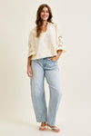 Judy Blue High Waist Marlow Arc Leg Jeans - Blush & Cactus