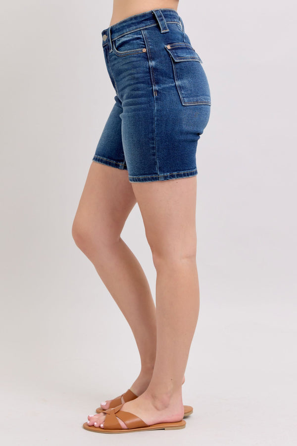 Judy Blue High Waist Bermudas w/Back Flap Pockets