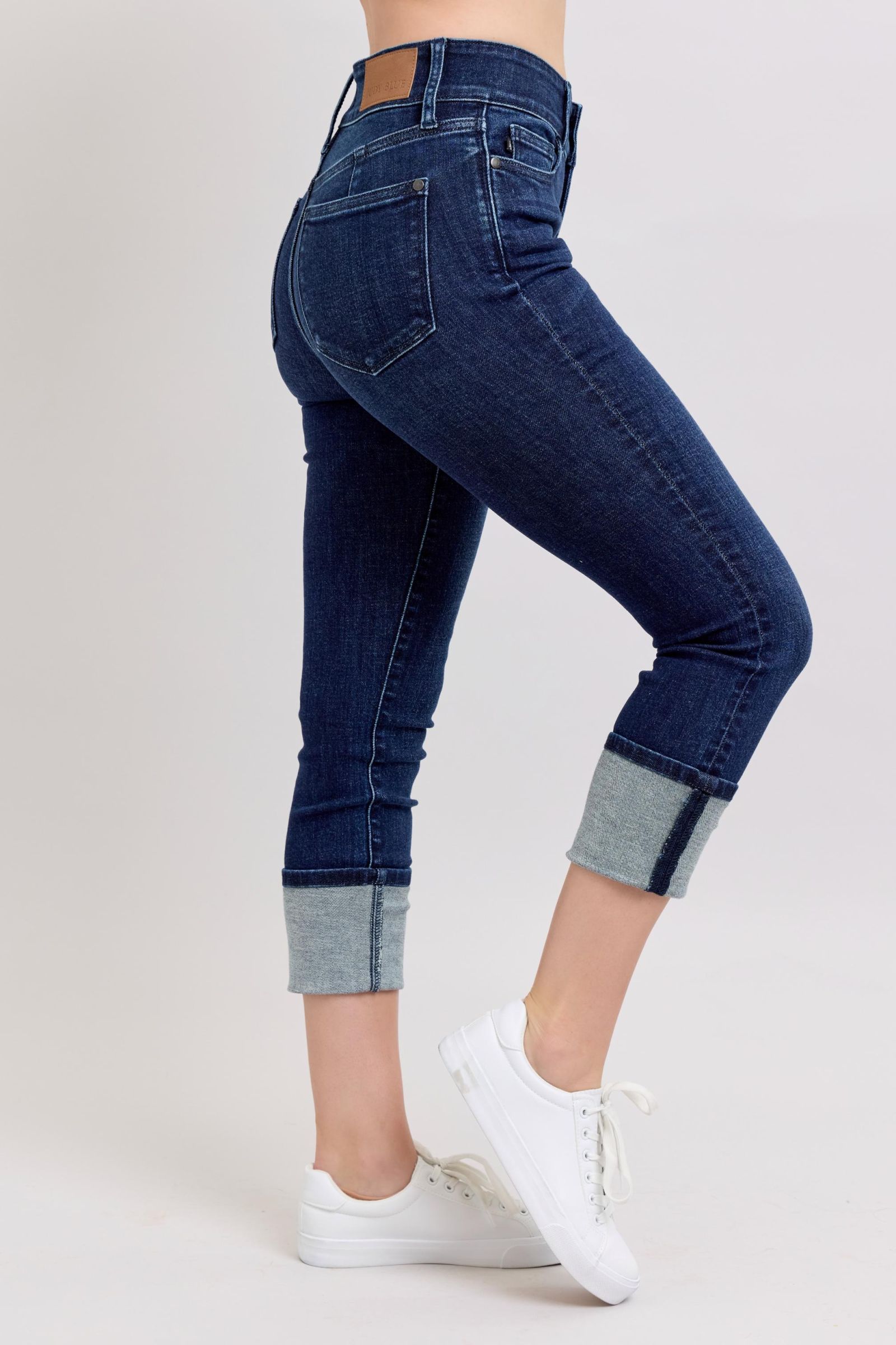 Judy Blue HW Double Waist Band Capri