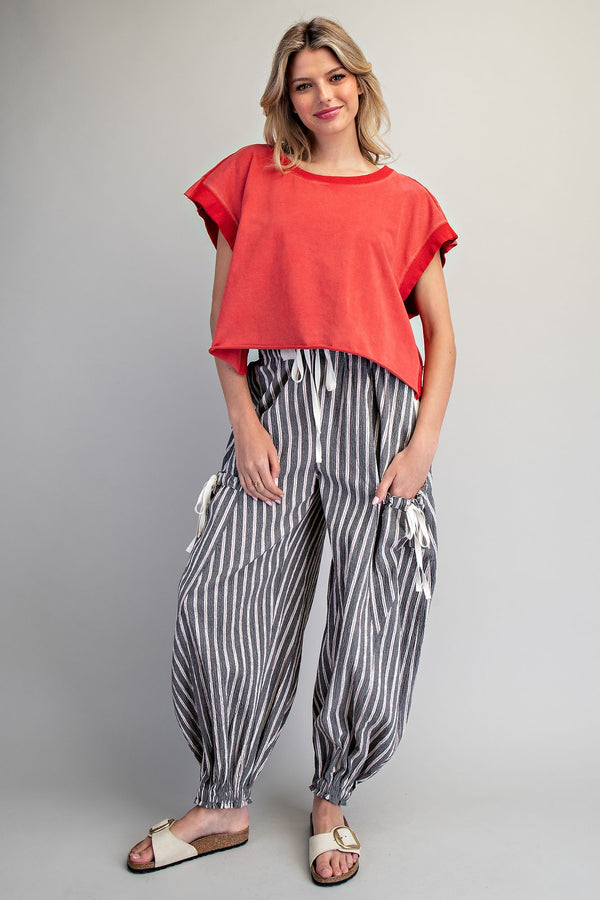 Mineral Washed Open Back Top ✨ - Blush & Cactus