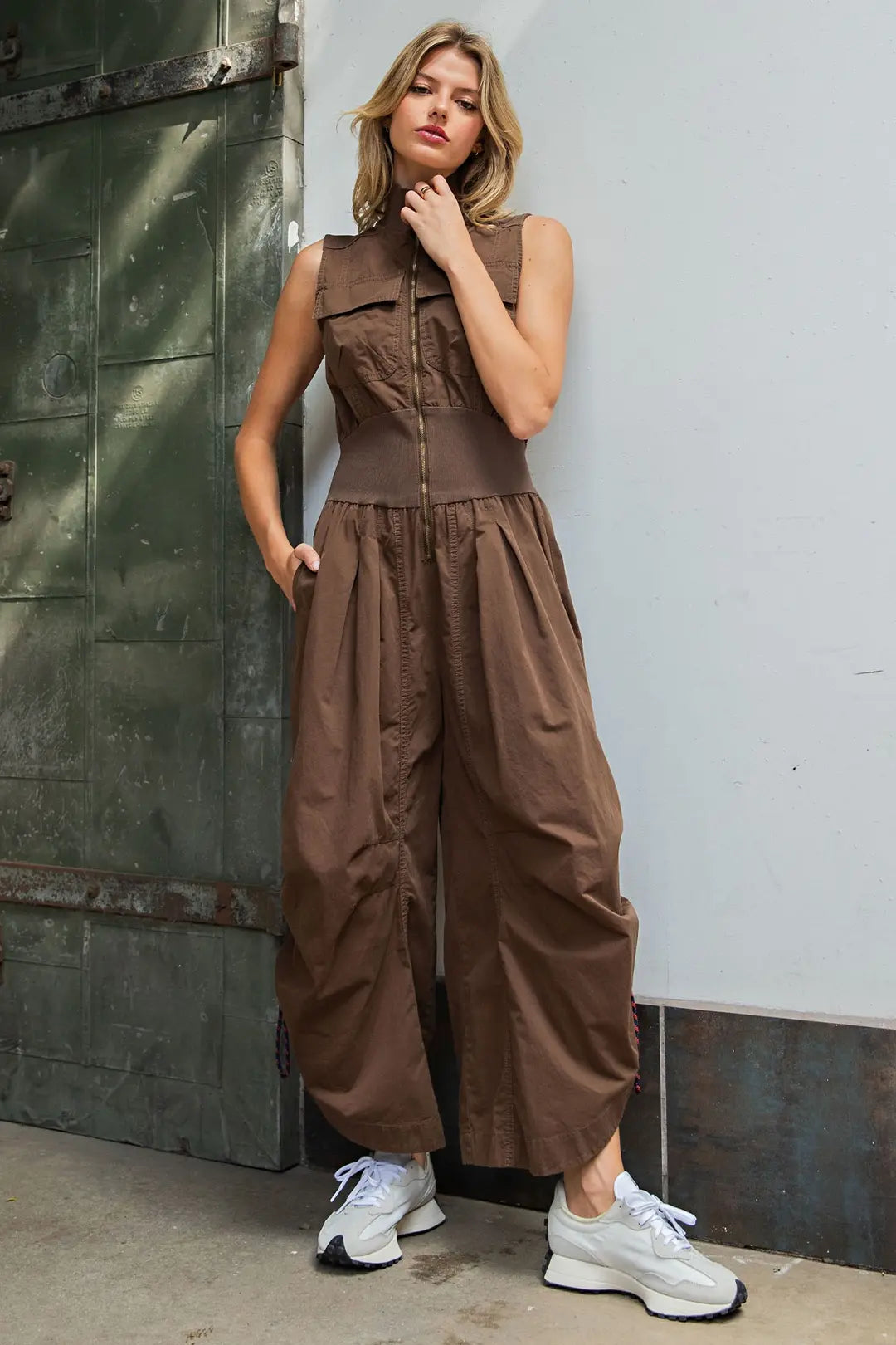 eesome Mineral Washed Zipper Front Jumpsuit ✨