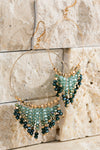 Beaded Tassel And Ring Earrings - 5 Colors