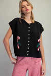 eesome Candy Cane Short Sleeve Cardigan