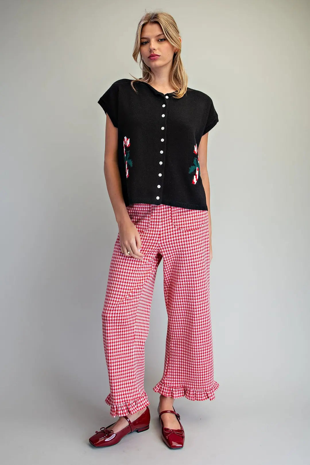 eesome Candy Cane Short Sleeve Cardigan
