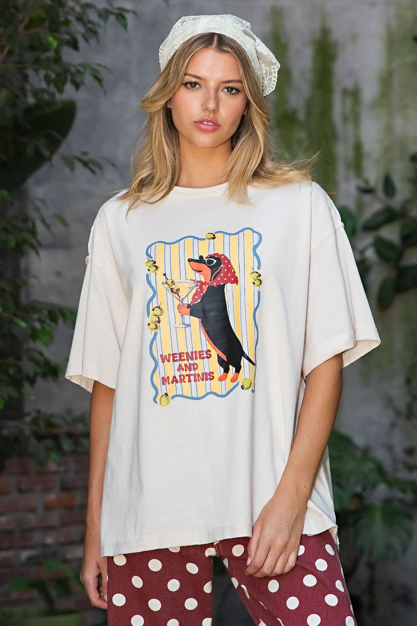 eesome Soft Washed Weenies Graphic Top - Blush & Cactus