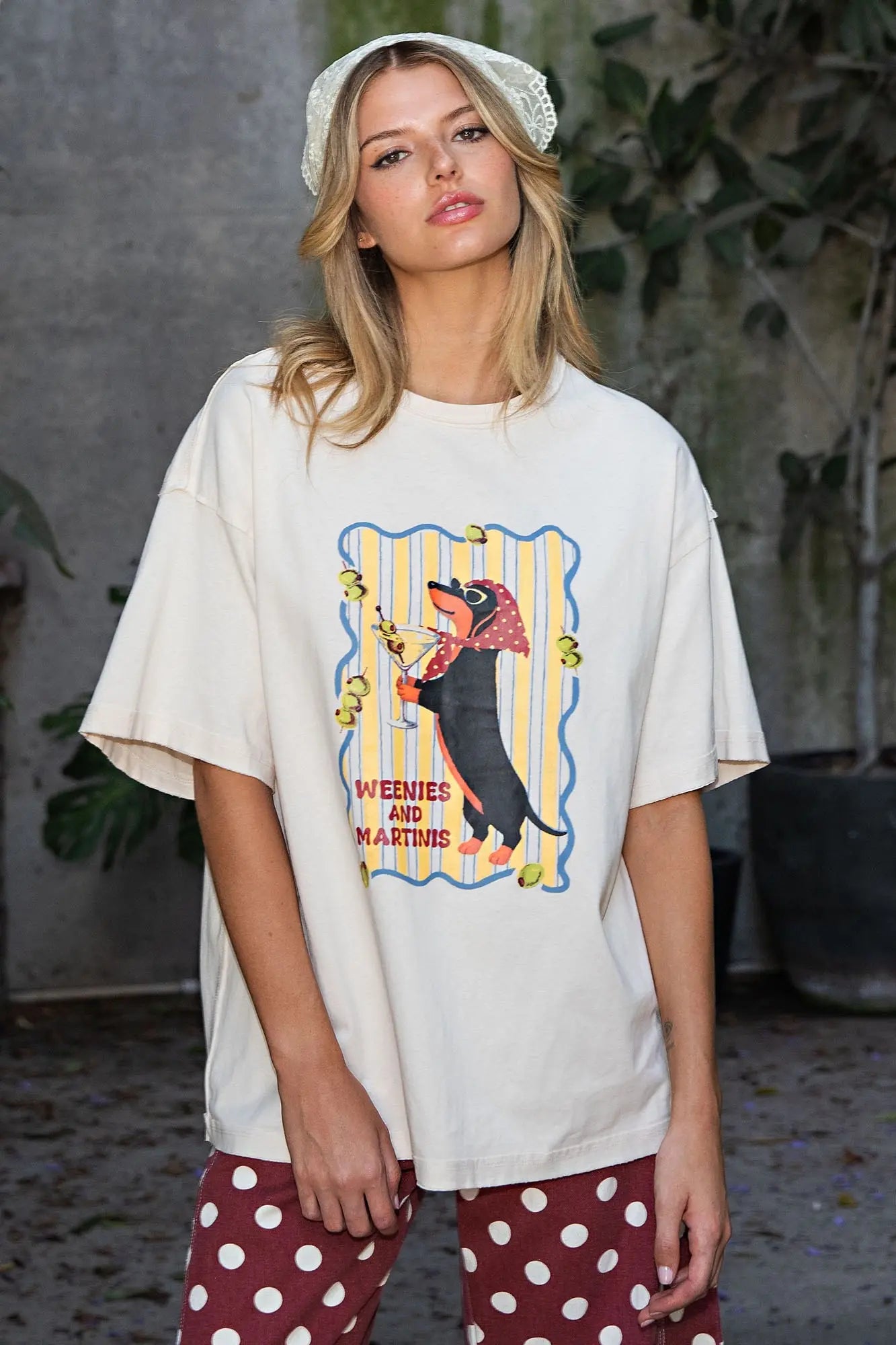 eesome Soft Washed Weenies Graphic Top - Blush & Cactus