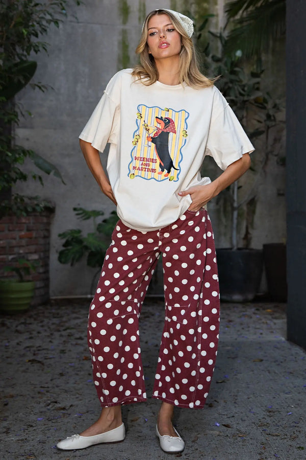 eesome Soft Washed Weenies Graphic Top - Blush & Cactus