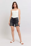 Judy Blue Long Cut Off 2 Button Dad Shorts