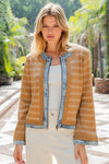 Camel Canyon Denim Trim Jacket