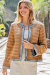 Camel Canyon Denim Trim Jacket