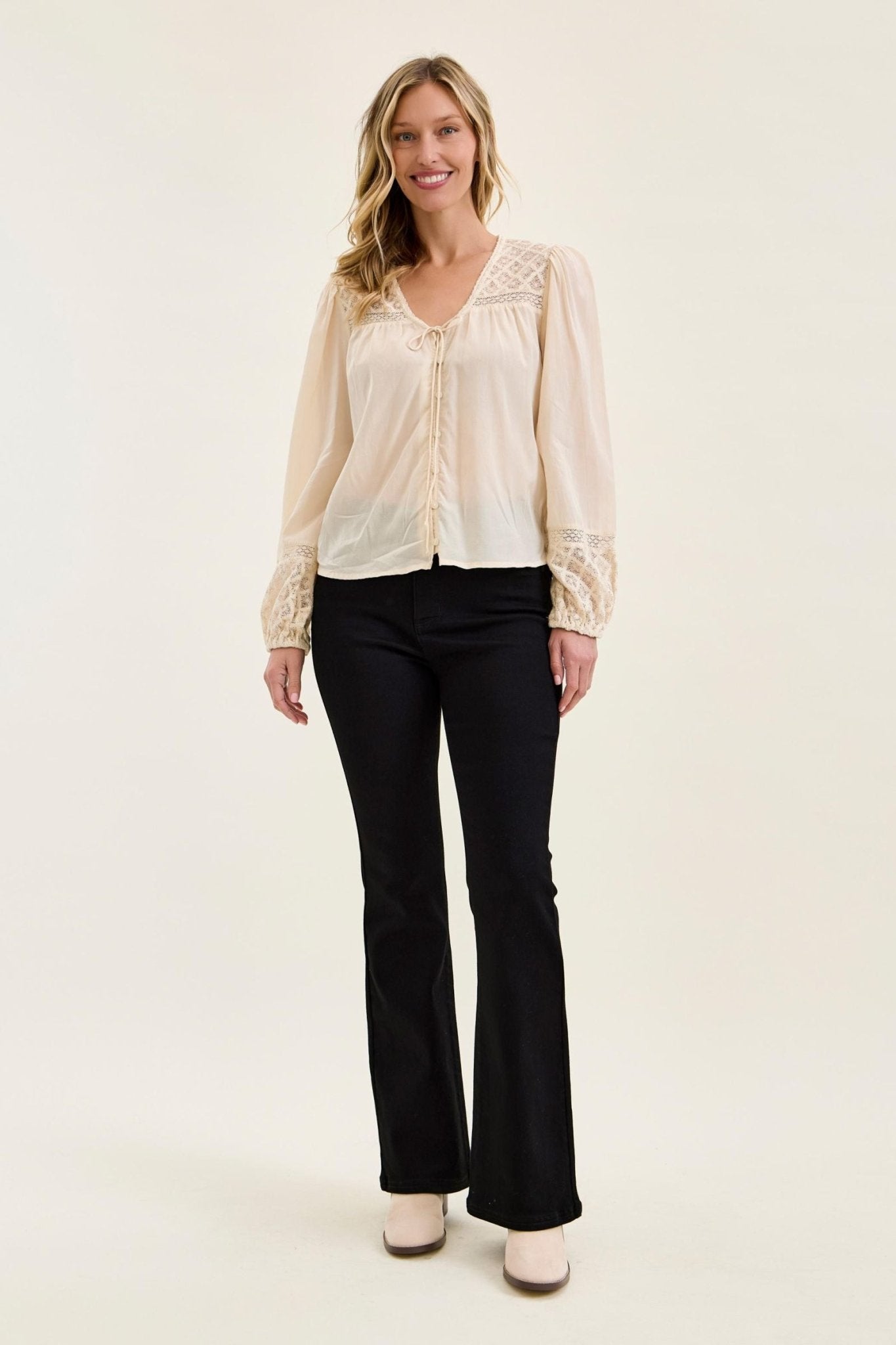 Judy Blue HW Petite T.C. Bootcut Jean - Blush & Cactus