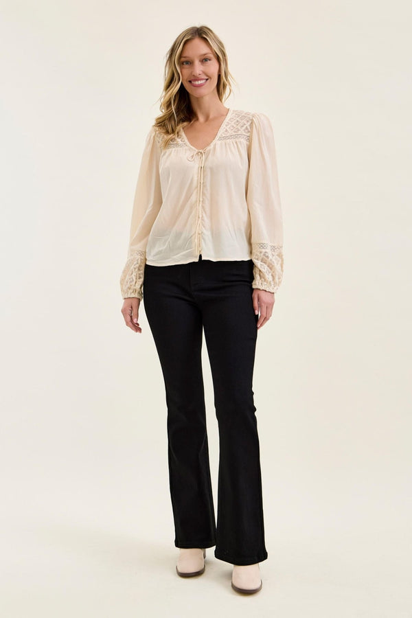 Judy Blue HW Petite T.C. Bootcut Jean - Blush & Cactus