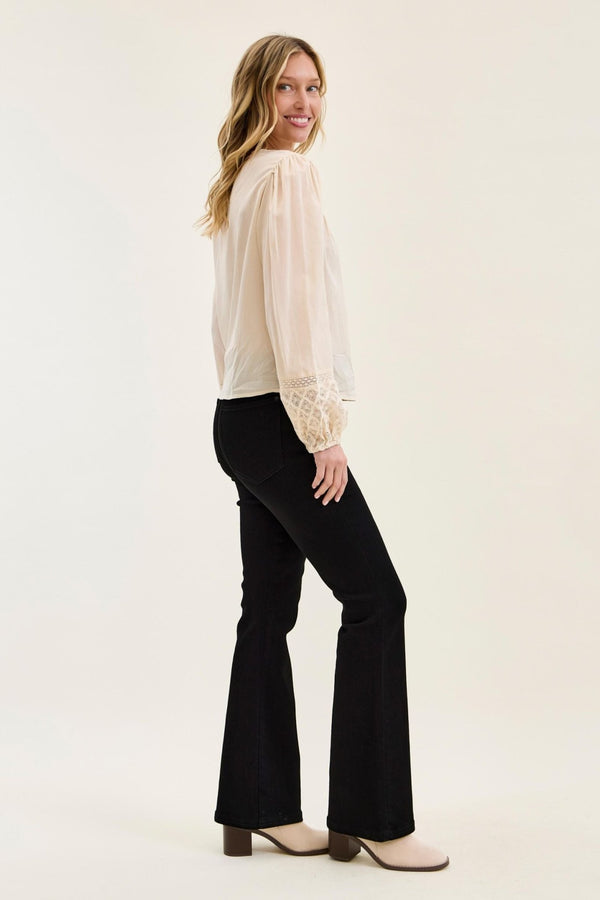 Judy Blue HW Petite T.C. Bootcut Jean - Blush & Cactus