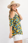 XMAS in July- Cold Shoulder Tunic Top