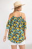 XMAS in July- Cold Shoulder Tunic Top