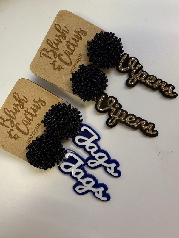 Jags & Vipers Custom Earrings
