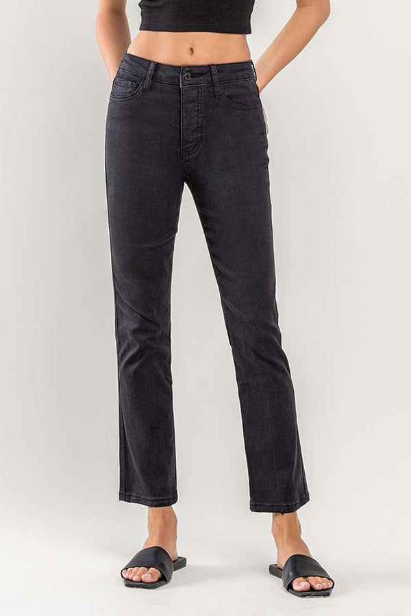 SALE Vervet High Rise Hidden Button Up Ankle Straight Jean