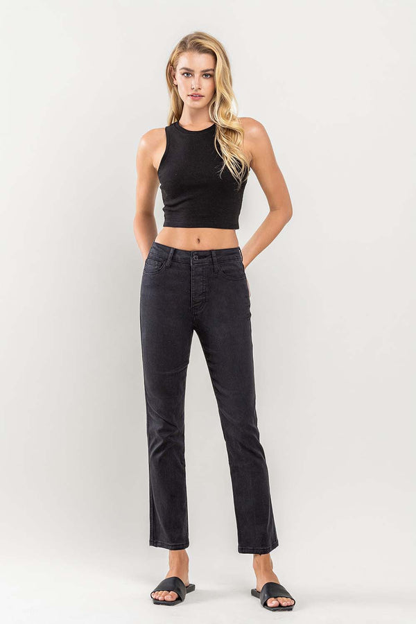 SALE Vervet High Rise Hidden Button Up Ankle Straight Jean