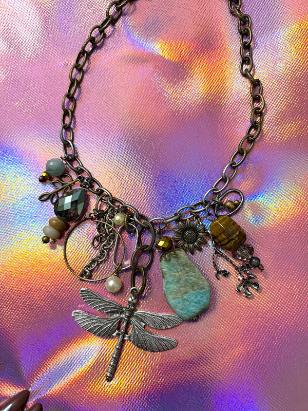Carol’s Whimsical Garden Necklace - Blush & Cactus