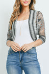 XMAS JULY Floral Crochet Ribbed Knit Crop Top