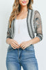 XMAS JULY Floral Crochet Ribbed Knit Crop Top
