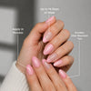 PaintLab Pink Sunset Glitter Press On Nails - Blush & Cactus