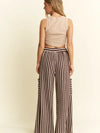 Trendy Stripe Wide Leg Pants
