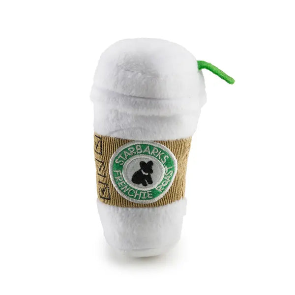 Starbarks Coffee Cup w/ Lid Squeaker Dog Toy