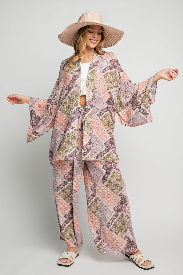 Thinking About Weekend Patchwork Open Kimono