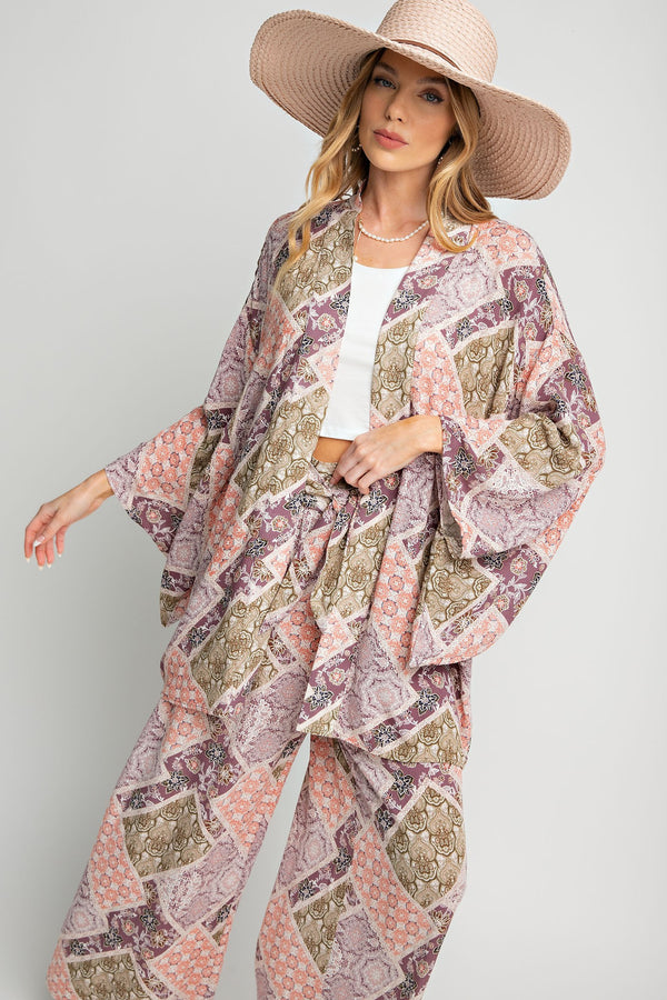 Thinking About Weekend Patchwork Open Kimono