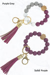 Color Silicone Beaded Key Ring Keychain