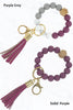 Color Silicone Beaded Key Ring Keychain