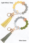 Color Silicone Beaded Key Ring Keychain