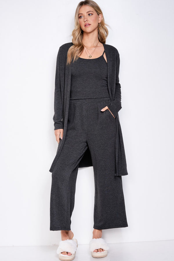 Solid Cardigan 3pcs set