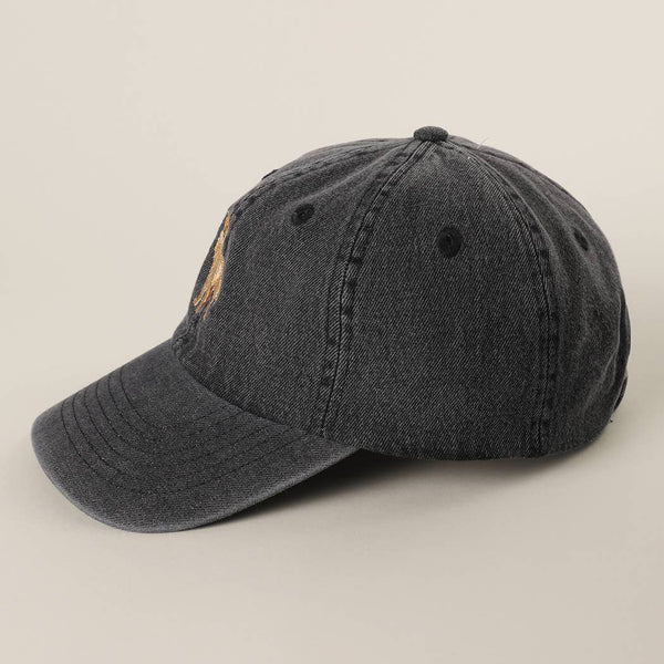 Golden Retriever Embroidered Denim Baseball Cap
