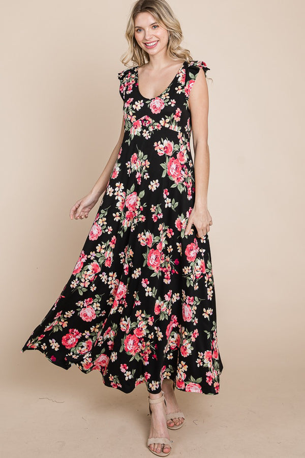 Emerald Collection Floral Maxi Dress - Curvy Size