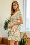 Sale Tea Time Party Floral Dress - Blush & Cactus