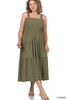 Smocked Tiered Midi Dress - Curvy Size - 5 Colors