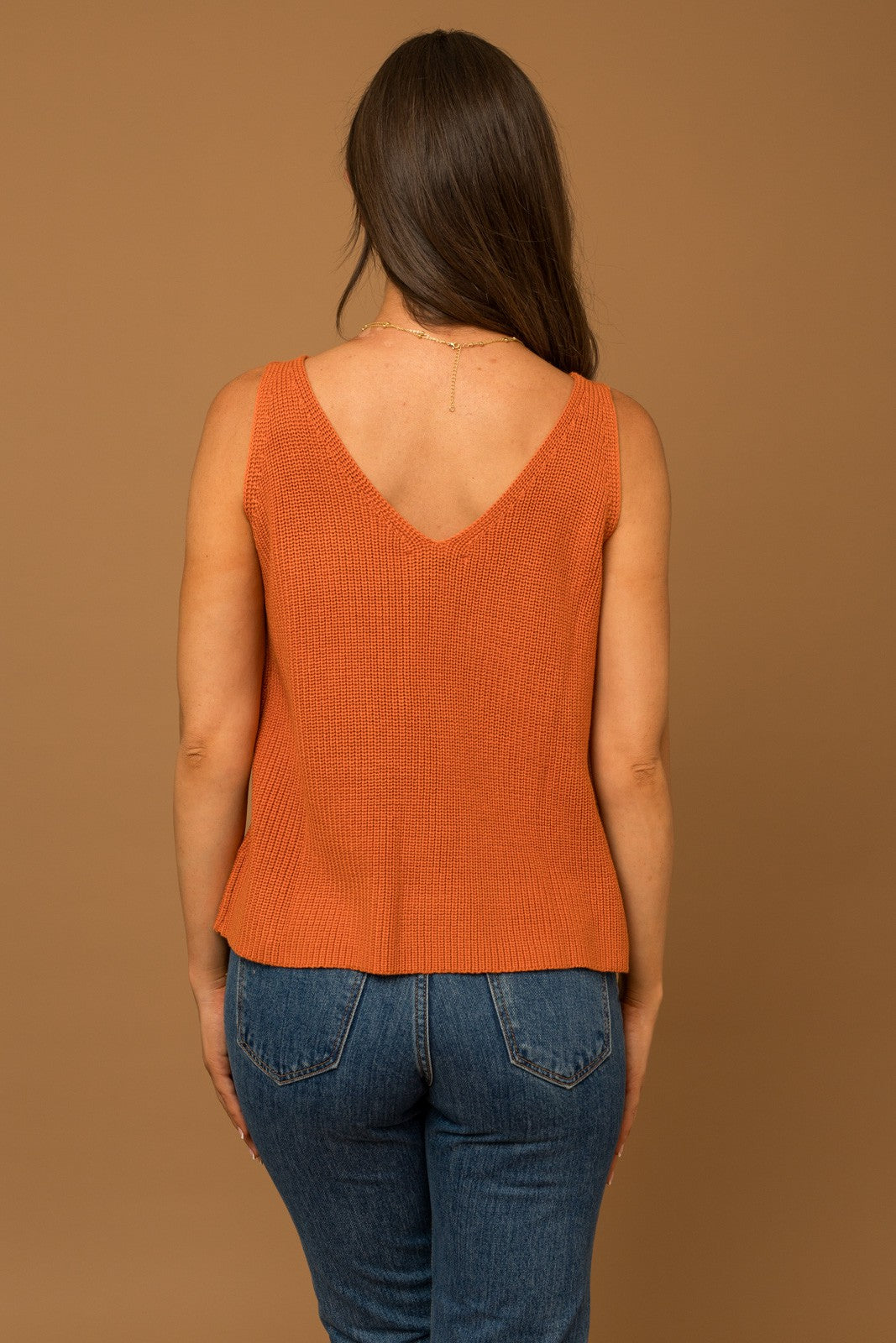 Front and Back Deep V-neck Tank Top