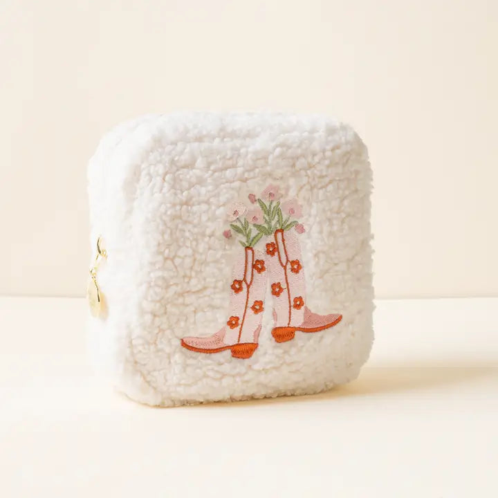 Teddy Pouch-Square Cowgirl Boots