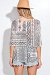 Bohemian style knit top