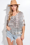 Bohemian style knit top